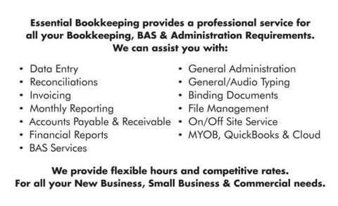 Essential Bookkeeping BAS & Administration Services - Accountant Brisbane 1