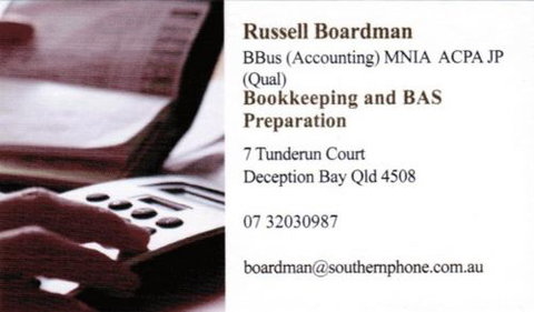 Russell Boardman Bookkeeping & BAS Preparation - Accountant Brisbane 0